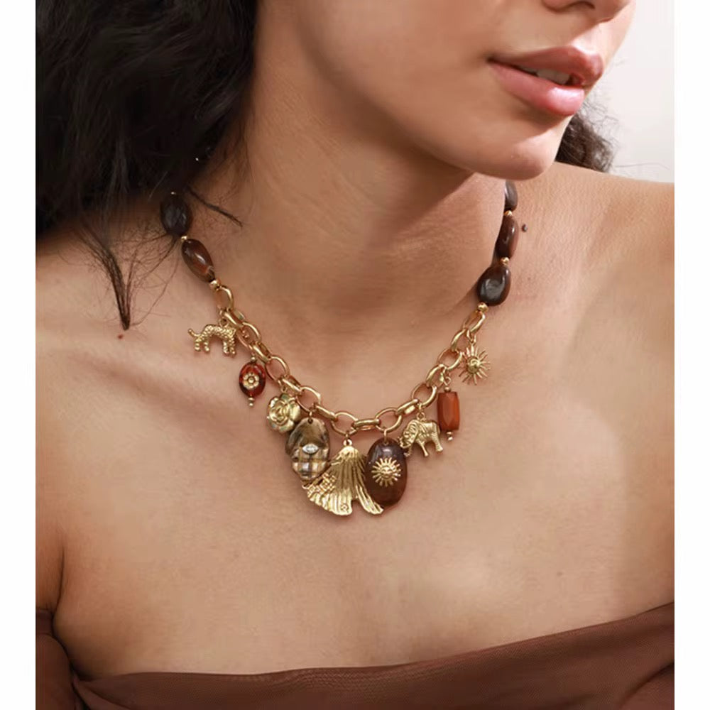 
                  
                    Charm Gold Plated Stainless Steel Waterproof & Tarnish-Free Necklaces- Boho Jewellery For Everyday Wear
                  
                