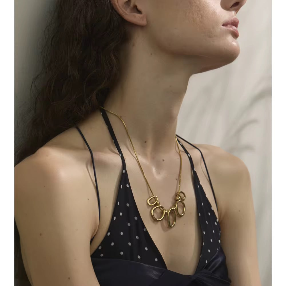 
                  
                    Charm Gold Plated Stainless Steel Waterproof & Tarnish-Free Necklaces- Boho Jewellery For Everyday Wear
                  
                