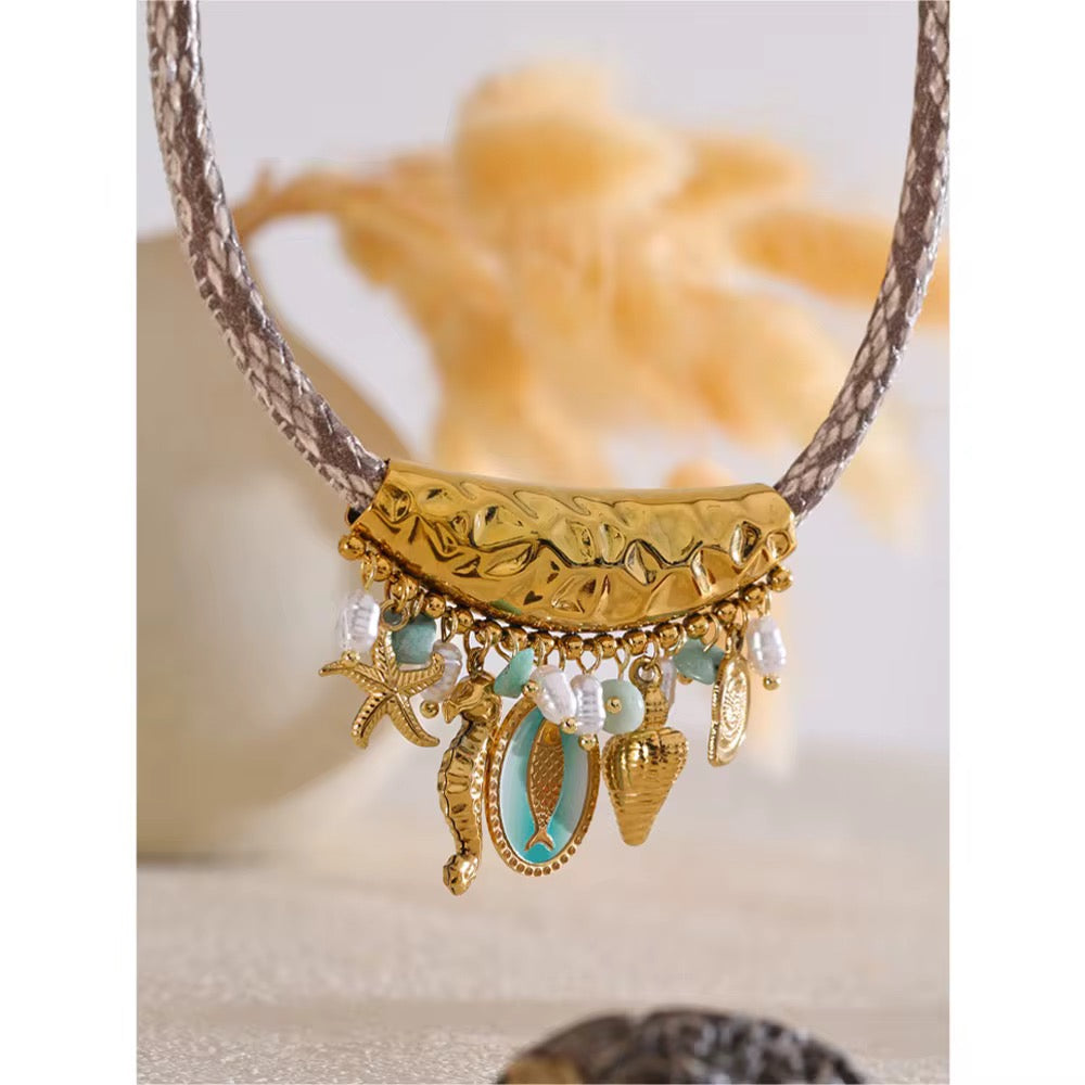 
                  
                    Gold Plated Stainless Steel Waterproof & Tarnish-Free Necklaces- Boho Jewellery For Everyday Wear
                  
                