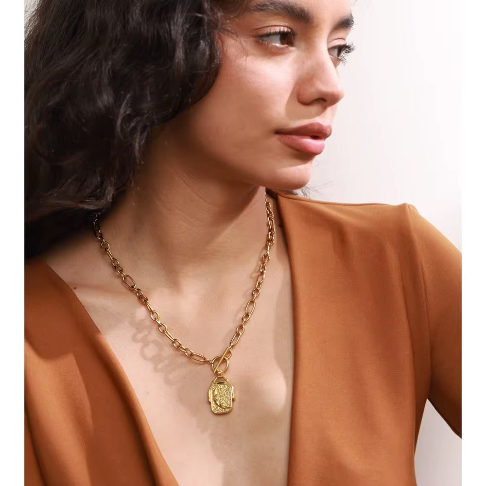
                  
                    Gold Plated Stainless Steel Waterproof & Tarnish-Free Necklaces- Boho Jewellery For Everyday Wear
                  
                