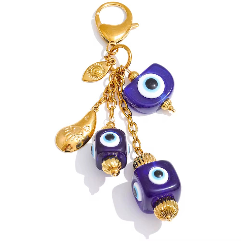 Evil Eye Charm Key Ring