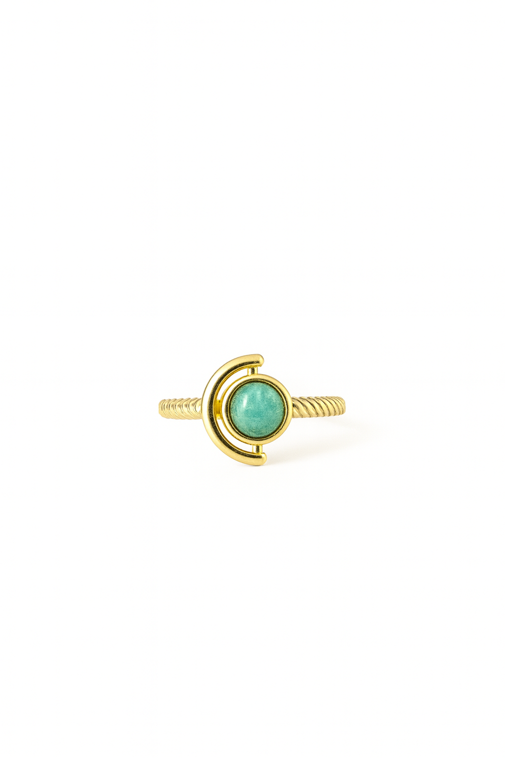 
                  
                    Boho & Mala Calming Amazonite Gold Ring (adjustable)
                  
                