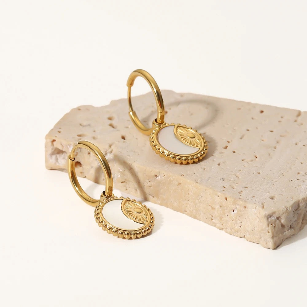 
                  
                    Boho & Mala Stainless Steel Gold Plated Hoop Earrings
                  
                