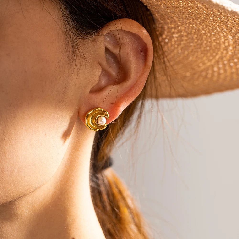 
                  
                    Boho & Mala Stainless Steel Gold Plated Stud Earrings
                  
                