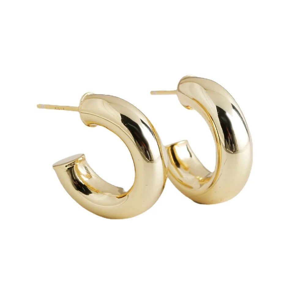 Boho & Mala 18k Gold Plated Hoop Earrings