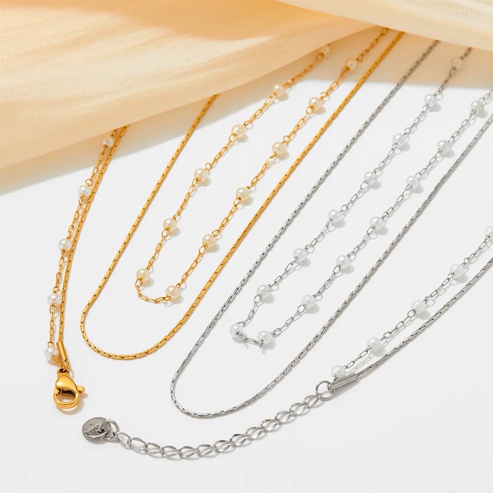 
                  
                    Boho & Mala Double Stainless Steel/18k Gold Plated Necklace
                  
                