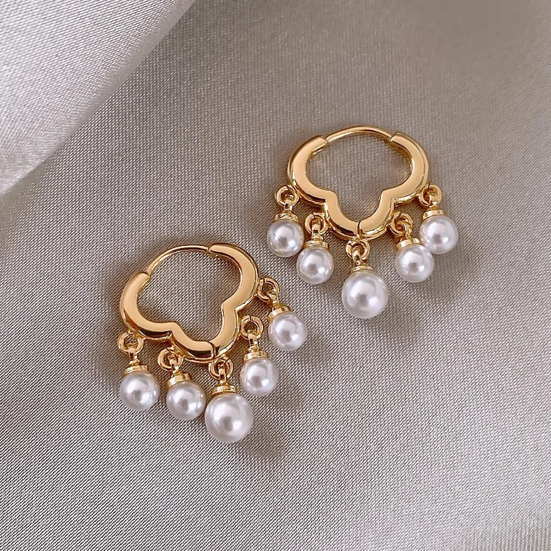 
                  
                    Boho & Mala Pearl 18k Gold Plated Hoop Earrings
                  
                