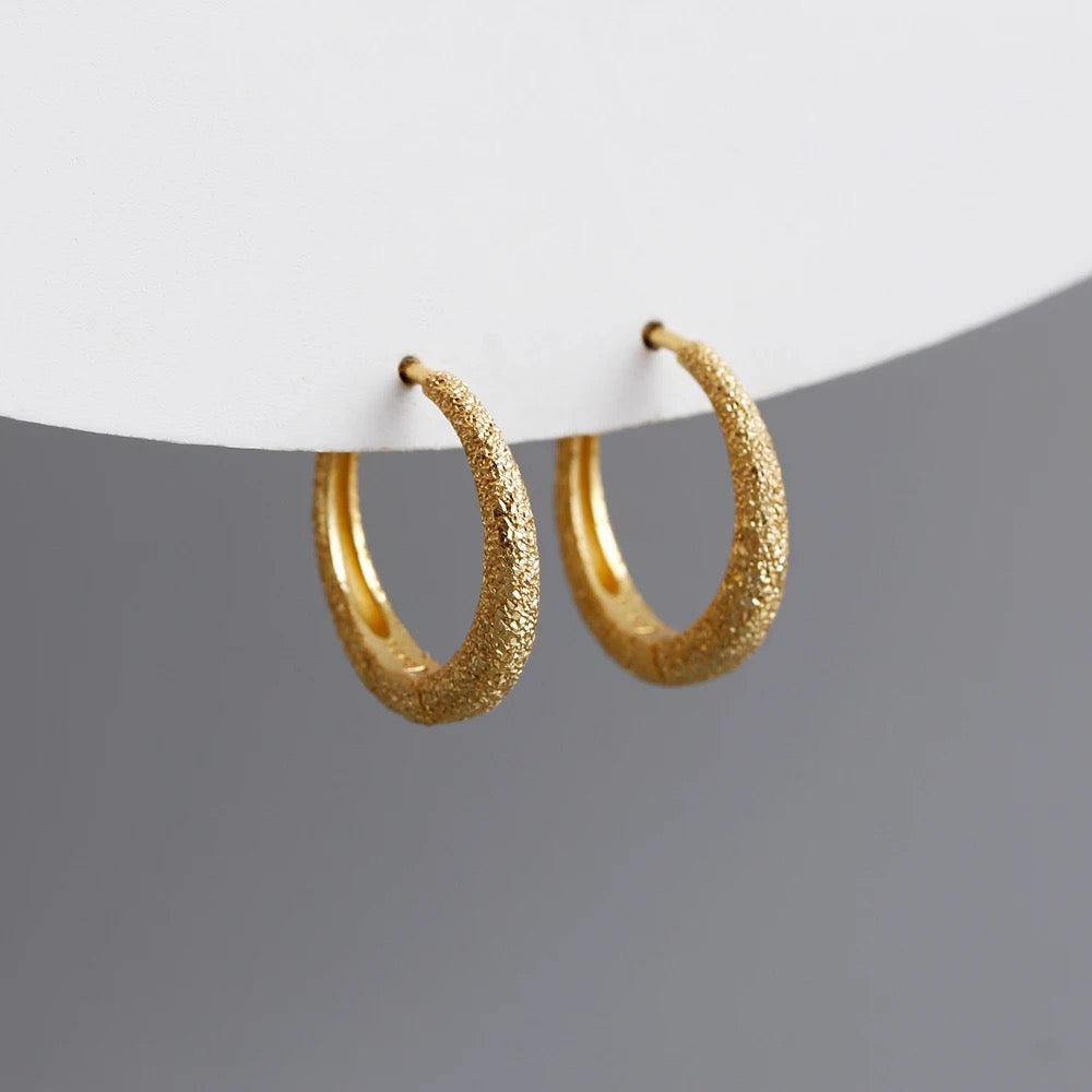 Boho & Mala 18k Gold Plated Hoop Earrings