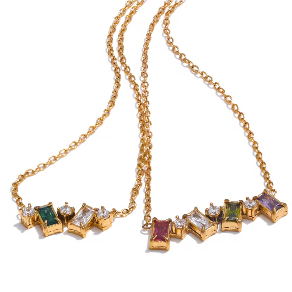 
                  
                    Emerald Glow Bar Necklace
                  
                