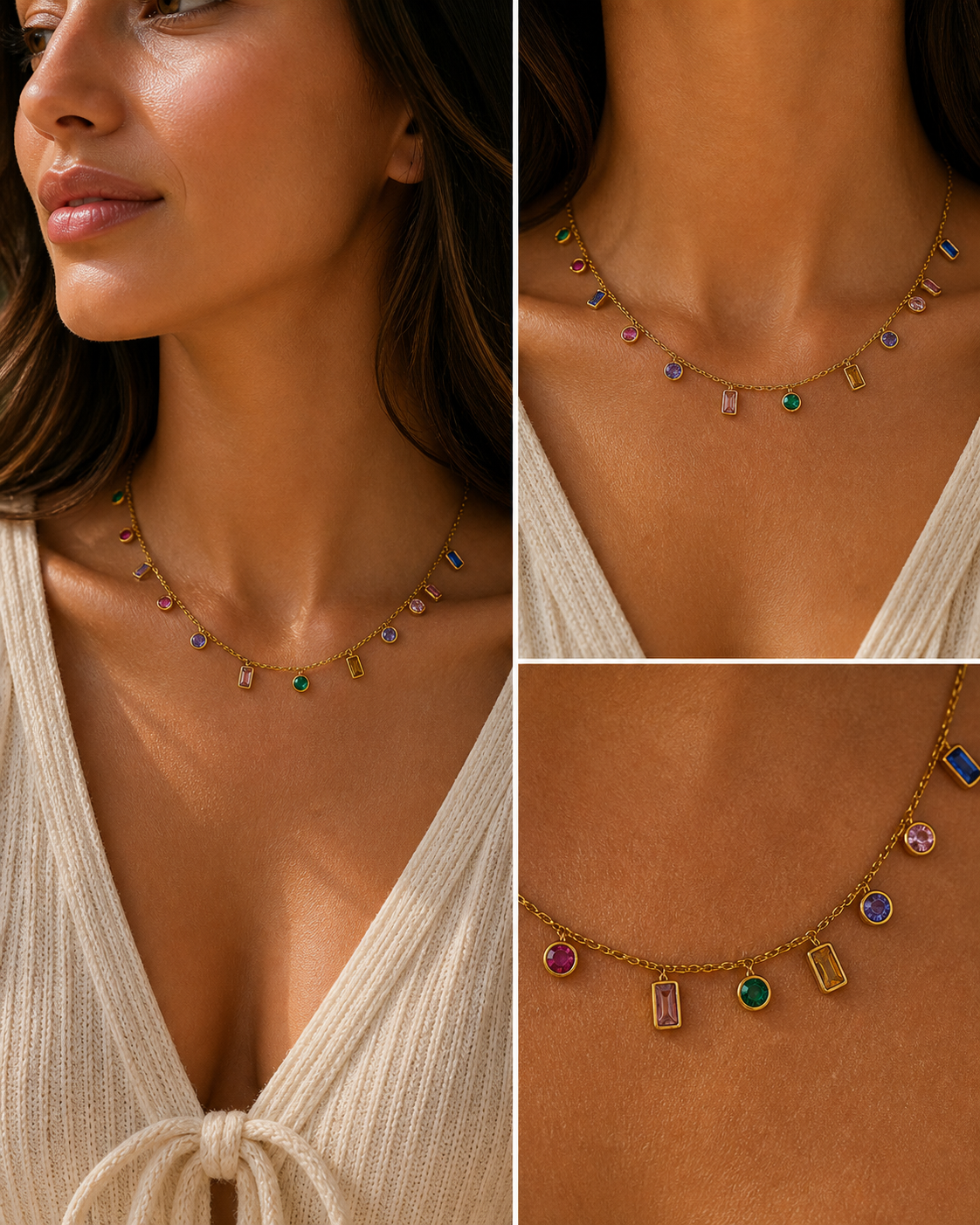 
                  
                    Rainbow Aura Drop Necklace
                  
                