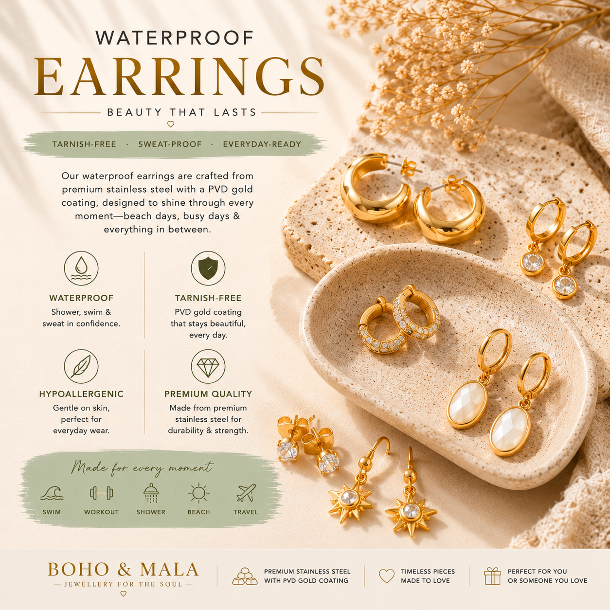 Waterproof Earring