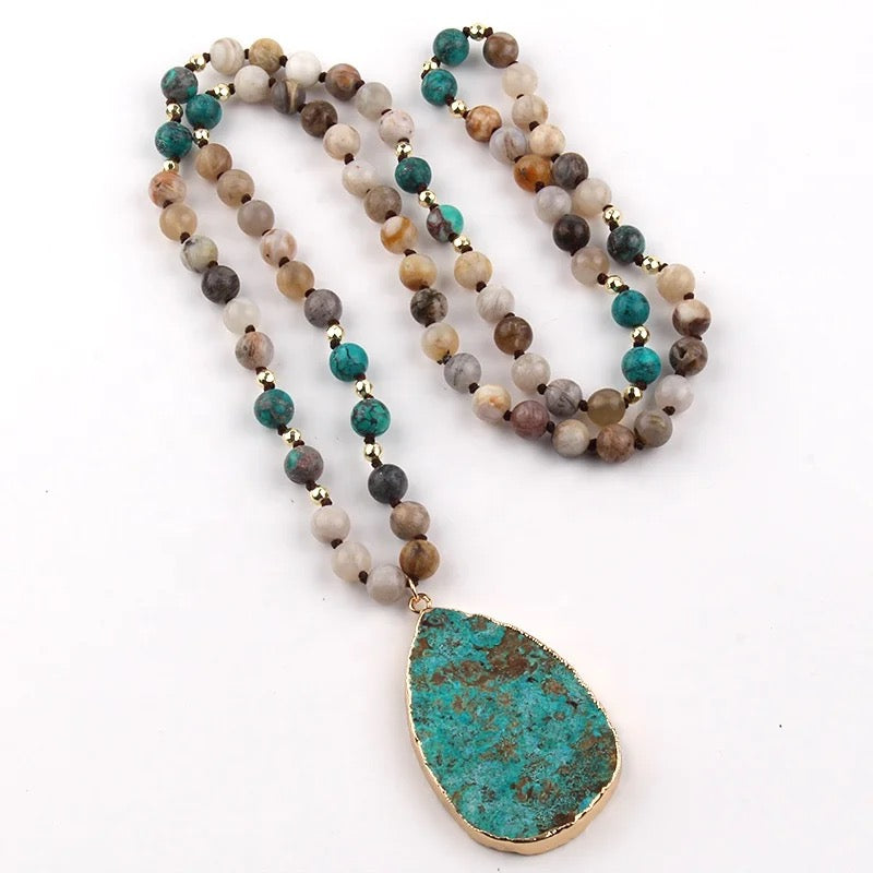 
                  
                    Boho & Mala Natural Tribal Stone Necklace
                  
                