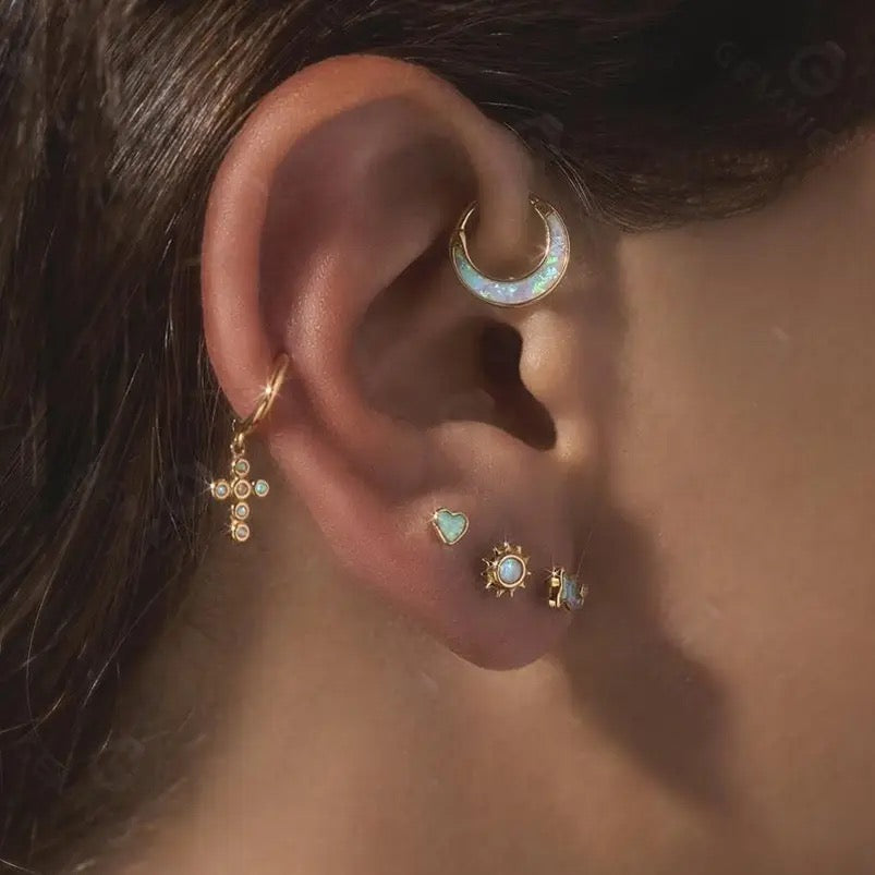 
                  
                    Boho & Mala Mini Opal Stud 18k Gold Plated Earrings
                  
                
