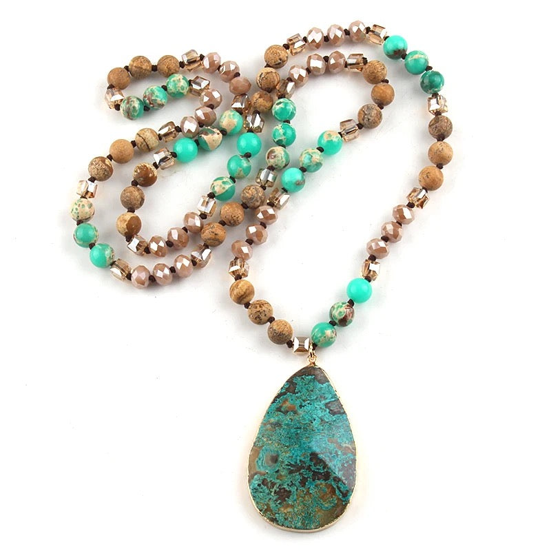 
                  
                    Boho & Mala Natural Tribal Stone Necklace
                  
                