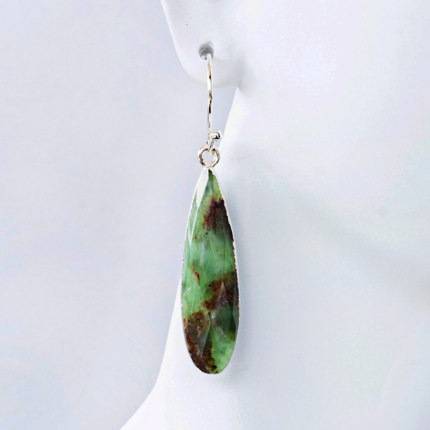 Australian Jade Earrings -  Silver Plated  | Boho & Mala