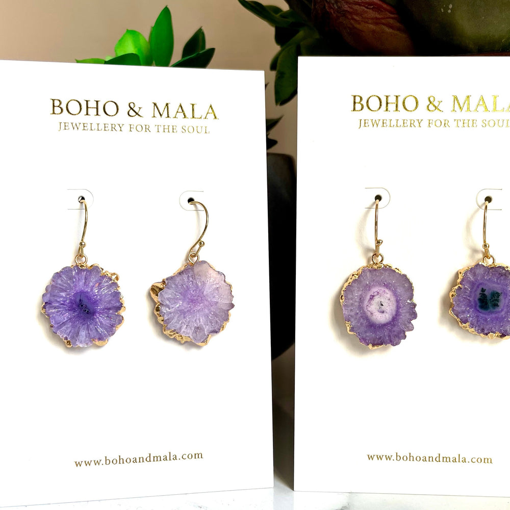 
                  
                    Boho & Mala Purple Solar Quartz Earrings CR10030
                  
                