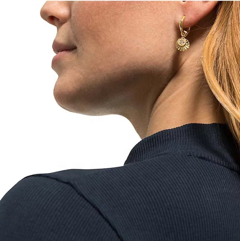 
                  
                    Boho & Mala Round Stars Huggies 18k Gold Plated Hoop Earrings DE100090
                  
                