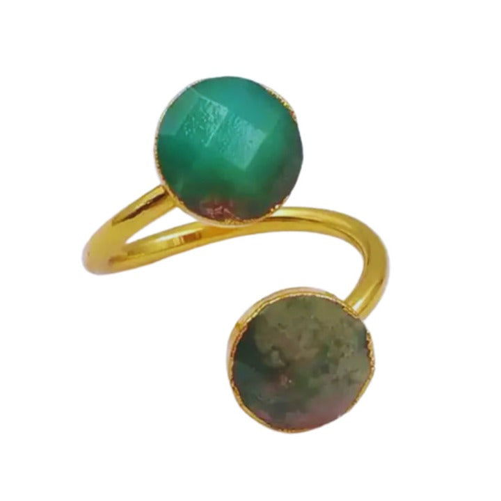 Australian Jade rings at Boho & Mala