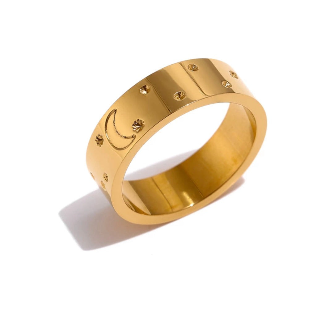 
                  
                    Boho & Mala Gold Statement Ring (size 7)
                  
                