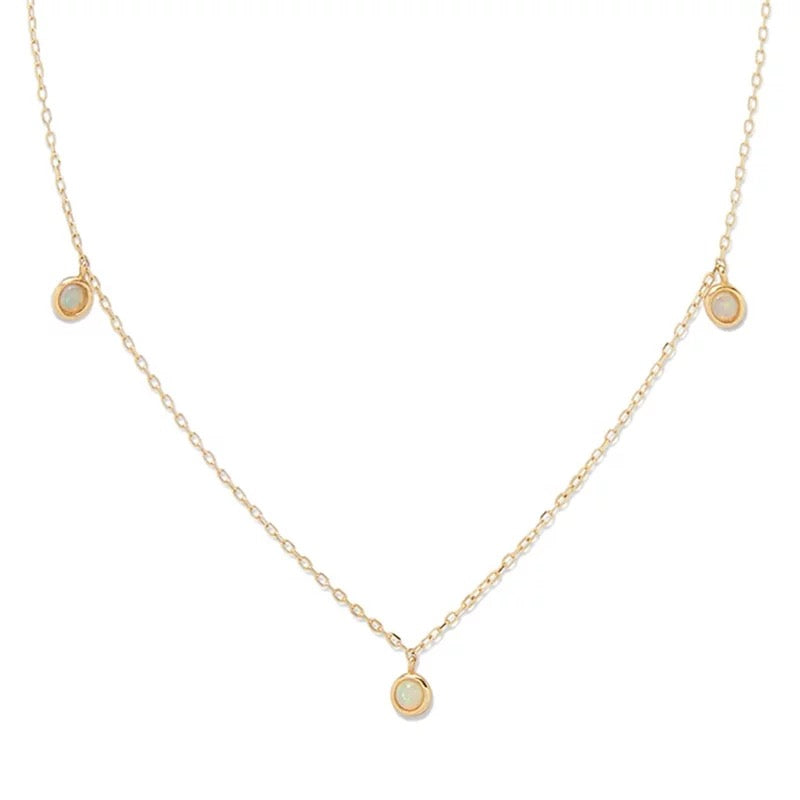 
                  
                    Dainty Necklaces - Gold Gypsy Opal Pendant Necklace | Boho & Mala
                  
                