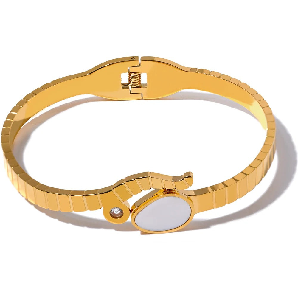 Boho & Mala Gold Cuff Bracelet