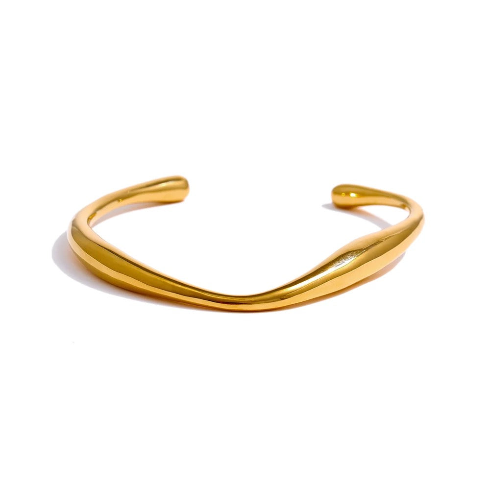 Trendy Gold Cuff Bracelet | Boho & Mala