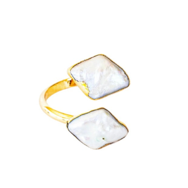 Freshwater Pearl Ring - Gold Plated | Boho & Mala 
