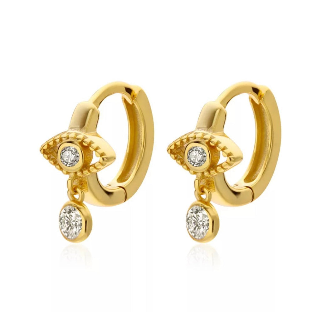 Dainty Earrings - Boho & Mala Huggies 18k Gold Plated Hoop Earrings