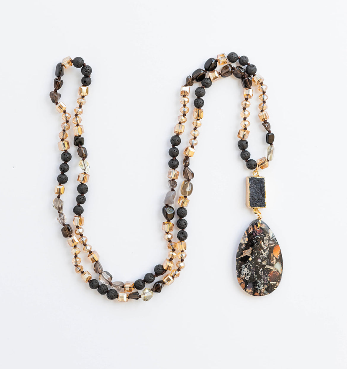 
                  
                    Tribal Necklace - Mix Agate Stone | Boho & Mala
                  
                