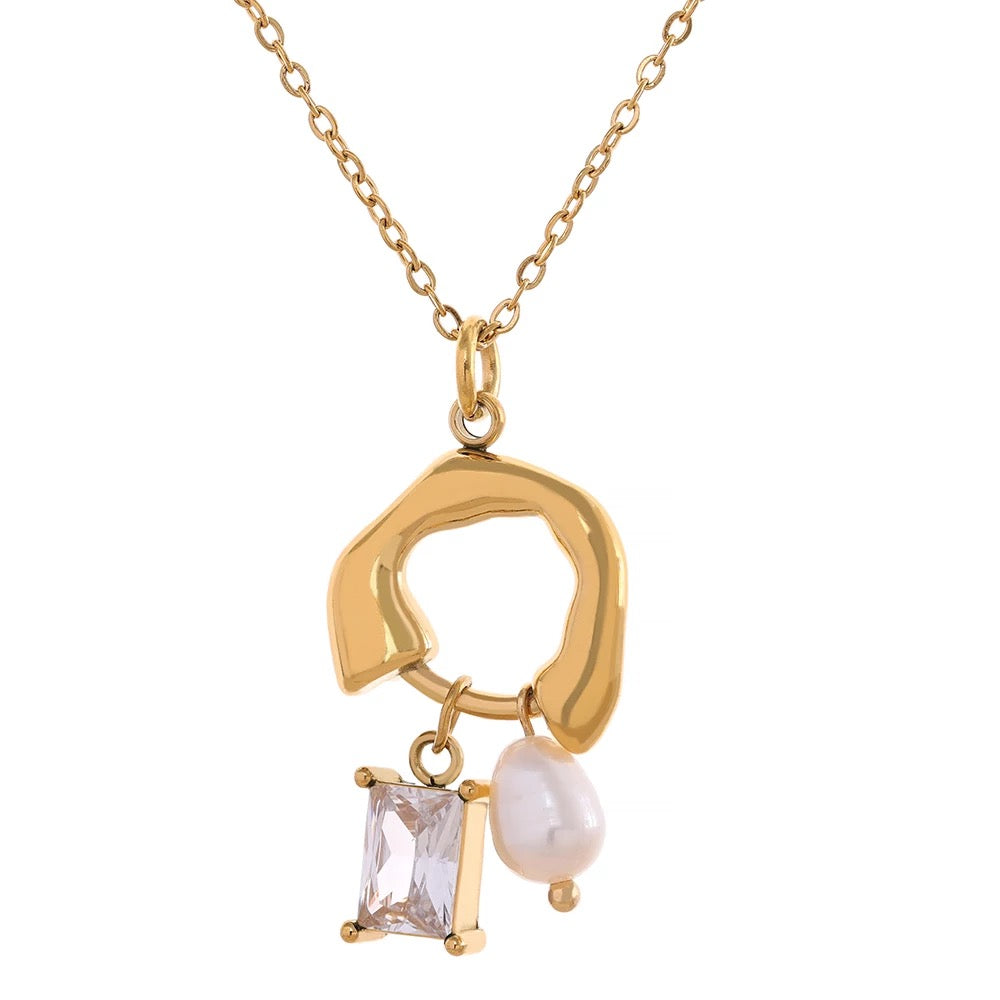 
                  
                    Freshwater Pearl & Crystal Pendant Necklace | Boho & Mala
                  
                