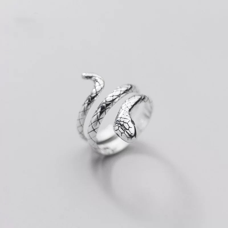 Sterling Silver Snake Ring | Boho & Mala