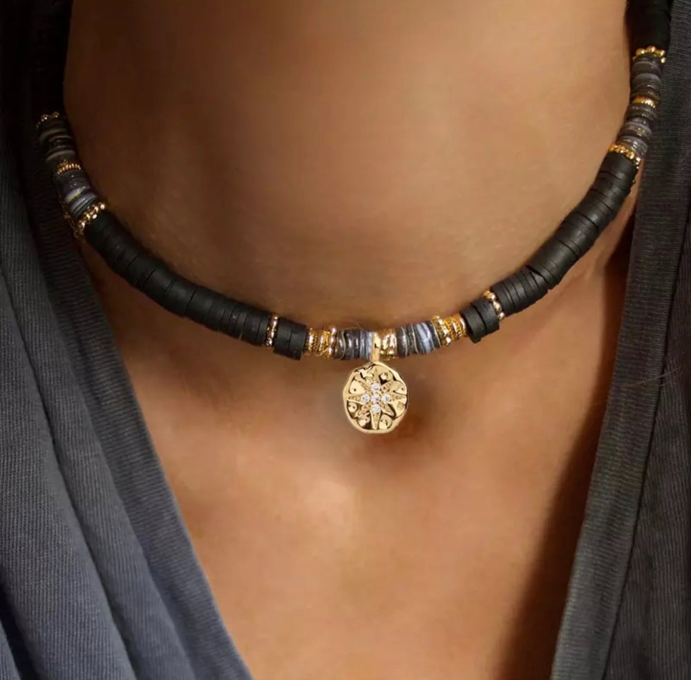 Black Tribal Necklace for Women | Boho & Mala 