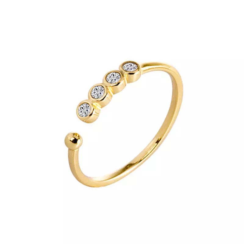 
                  
                    18k Gold Plated Ring - Adjustable | Boho & Mala 
                  
                