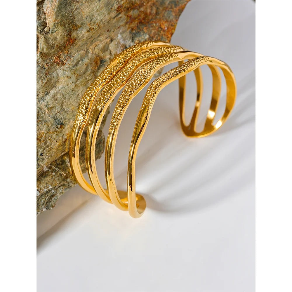 
                  
                    Boho & Mala Gold Cuff Bracelet
                  
                