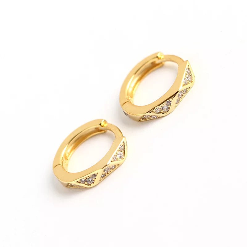 Dainty Earrings - Huggies 18k Gold Plated Earrings | Boho & Mala
