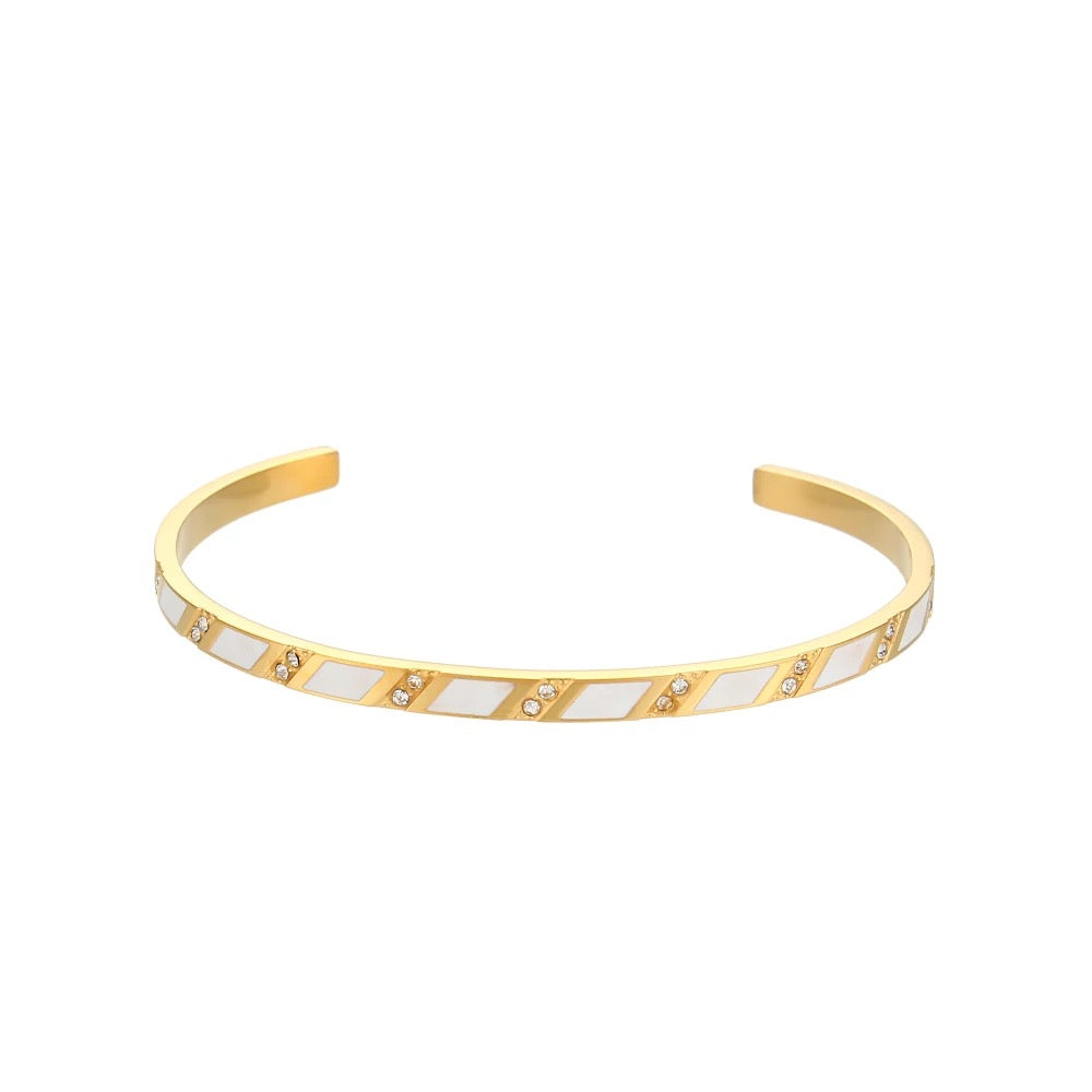 
                  
                    Gold Cuff Bracelets - Enamel & Diamontes | Boho & Mala
                  
                