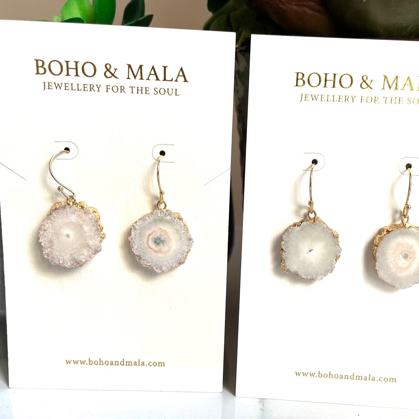 
                  
                    Boho & Mala Natural Solar Quartz Earrings CE1000
                  
                