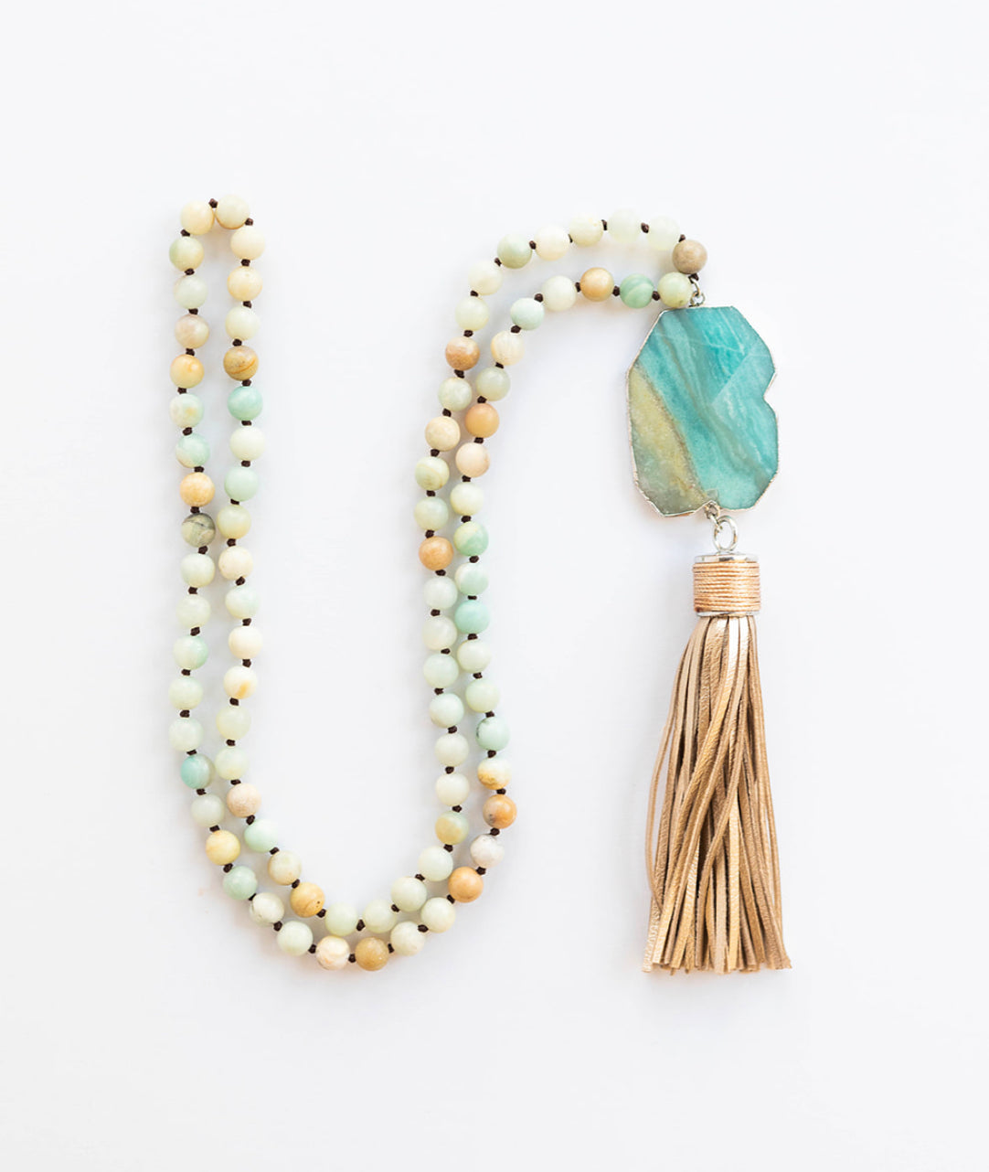 
                  
                    Tassel Necklaces - Blue Amazonite Stone | Boho & Mala
                  
                