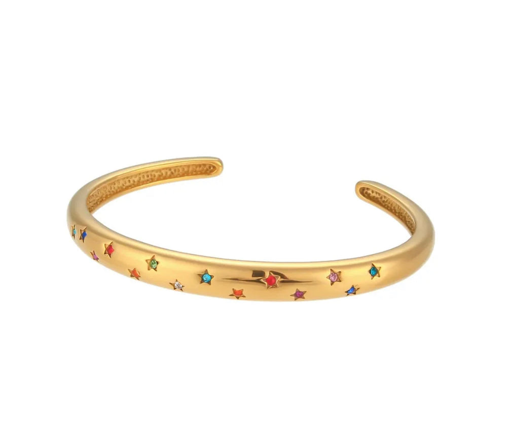 Boho & Mala Gold Cuff Bracelet DCB1027
