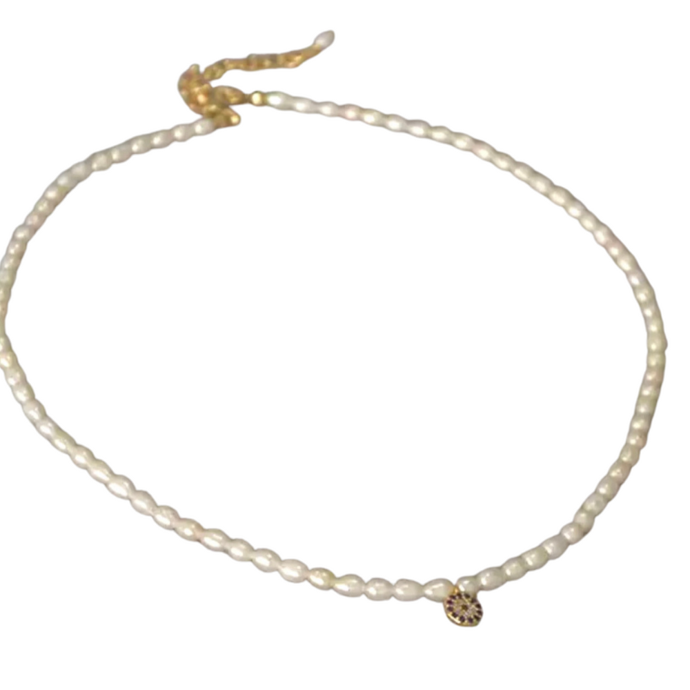 Freshwater Pearl Necklace with Pendant | Boho & Mala