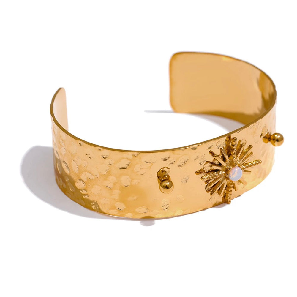 Cuff Bracelets - 18K Gold Plated Sun Design | Boho & Mala
