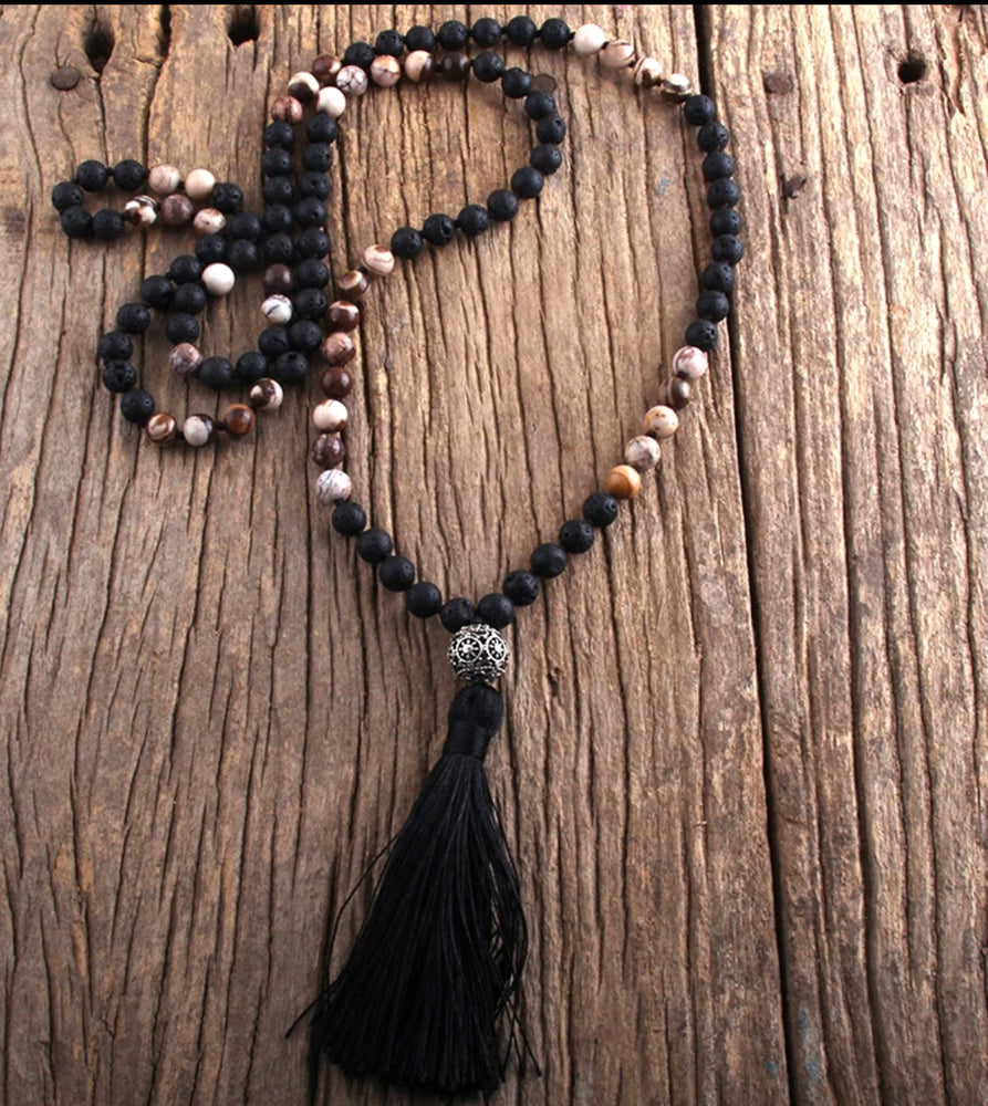 Tribal Mala 108 Meditation Necklace | Boho & Mala