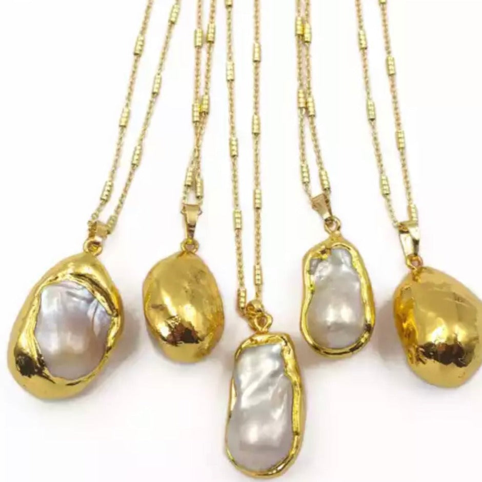 Wholesale Freshwater Pearl Necklaces - Gold Plated at Boho & Mala