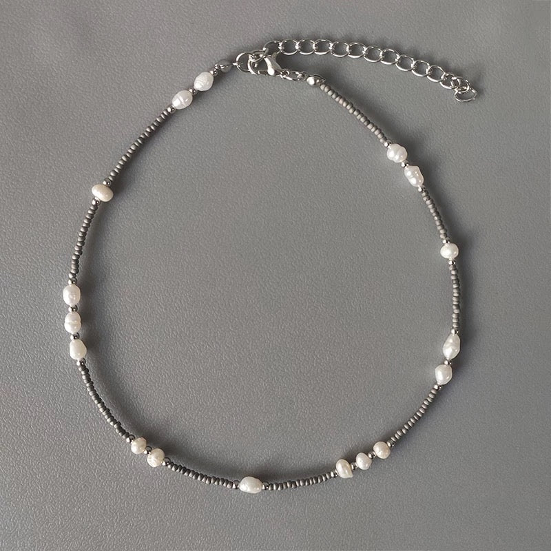 
                  
                    freshwater pearl and bead necklace at Boho & Mala
                  
                