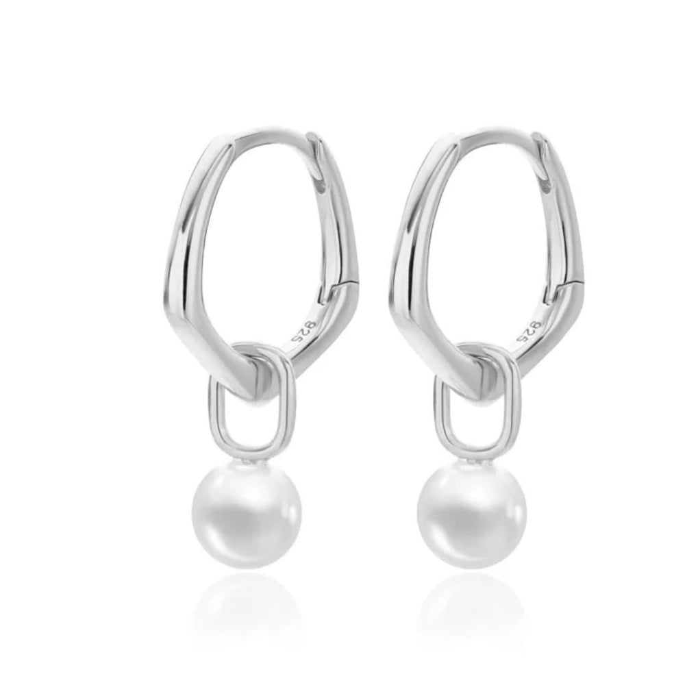 Boho & Mala Natural Freshwater Pearl Sterling Silver Drop Earrings