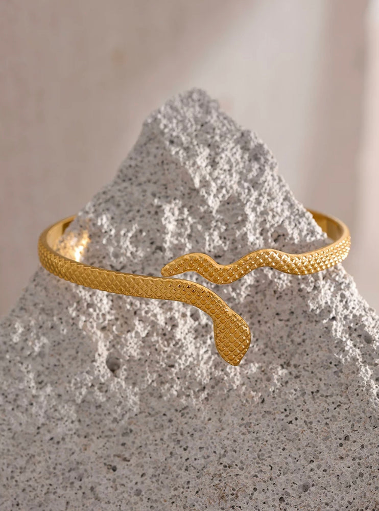 
                  
                    Boho & Mala Snake Gold Cuff Bracelet DCB1042
                  
                