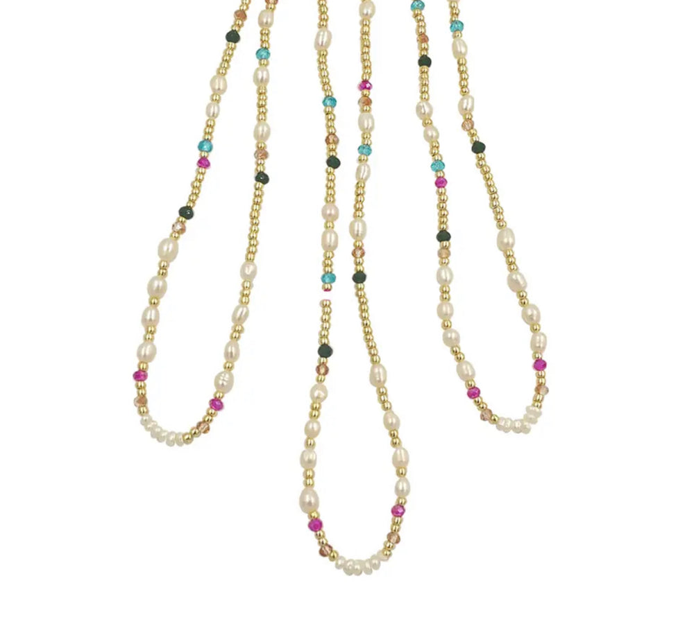
                  
                    Boho & Mala Trendy Freshwater Pearl/Beads Necklace SCN1016
                  
                