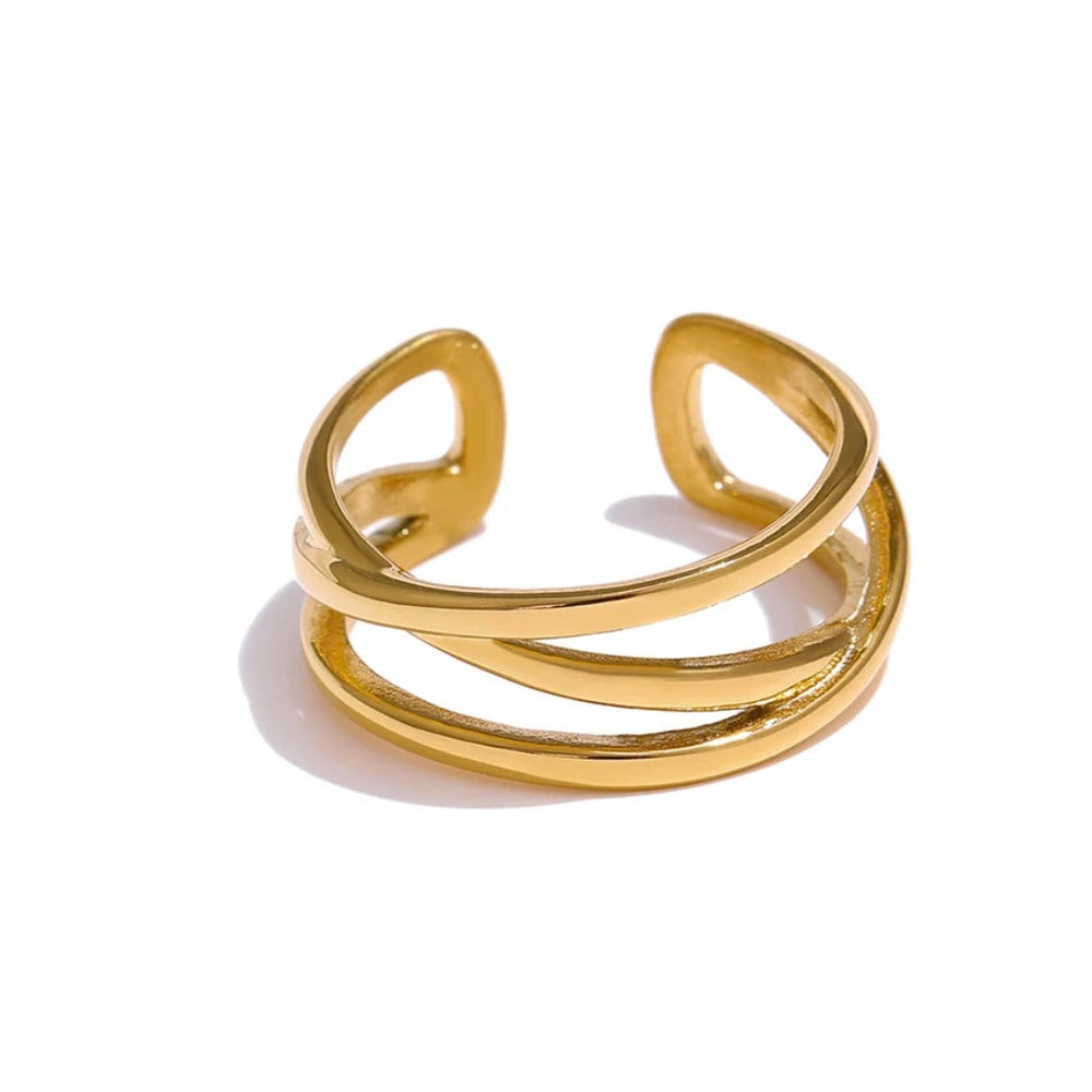 Boho & Mala Gold Ring (size 7)