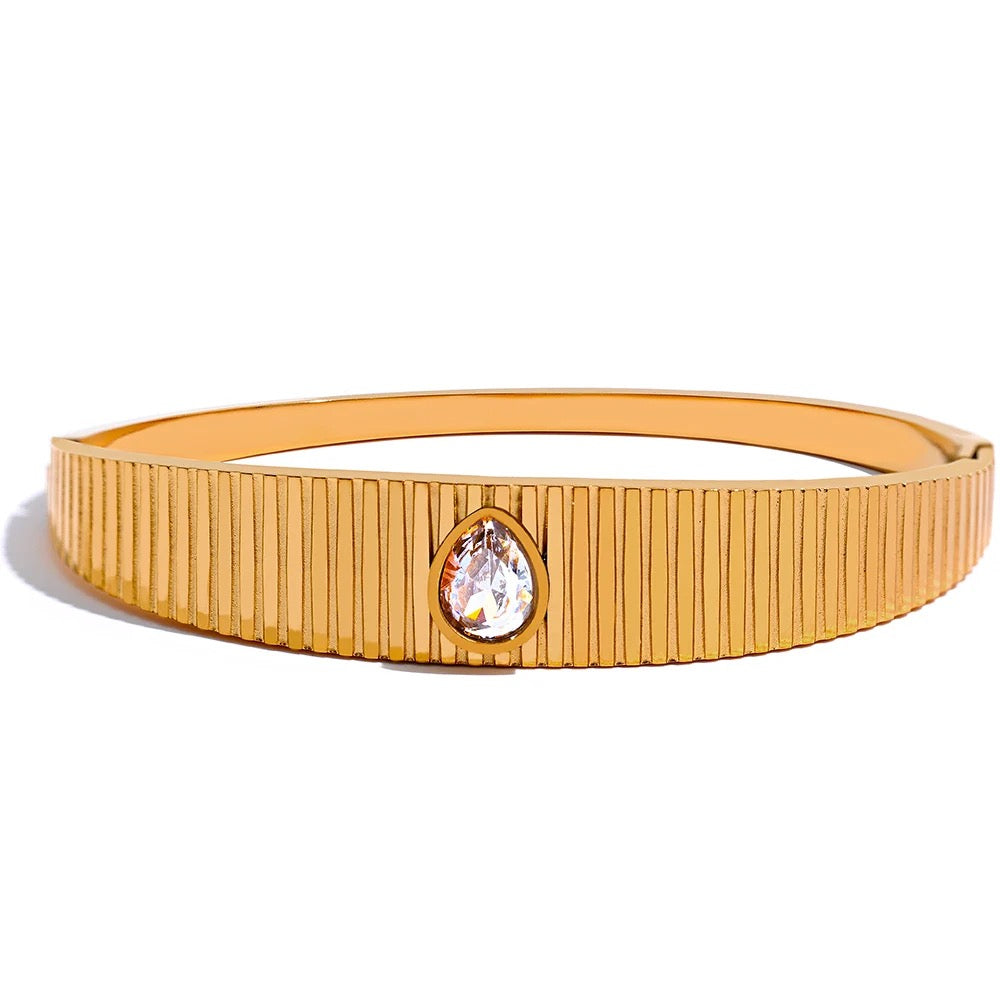 Boho & Mala Gold Cuff Bracelet