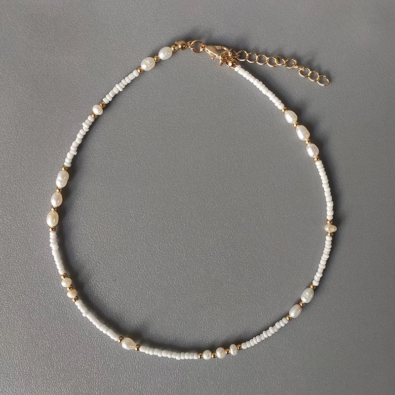 
                  
                    Freshwater Pearl & Bead Necklace at Boho & Mala
                  
                